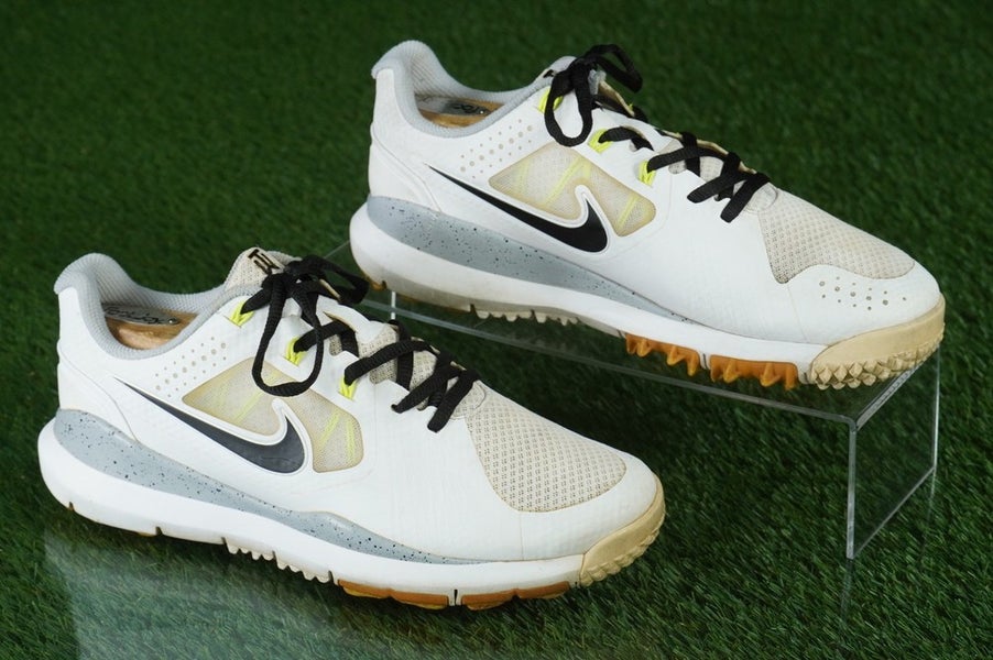 NIKE TIGER WOODS TW14 GOLF SHOES MENS 8.5 LIMITED, WHITE / VOLT ~ 652627-100