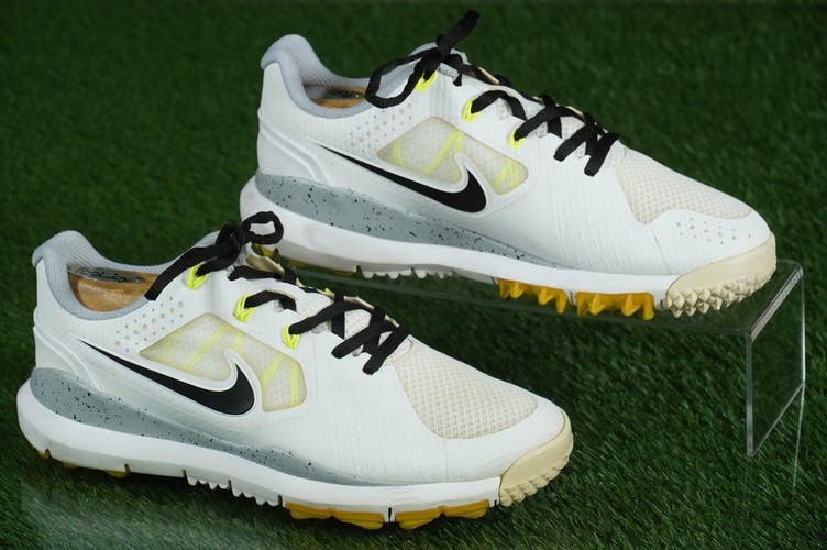 NIKE TIGER WOODS TW14 GOLF SHOES MENS 8.5 LIMITED, WHITE / VOLT ~ 652627-100