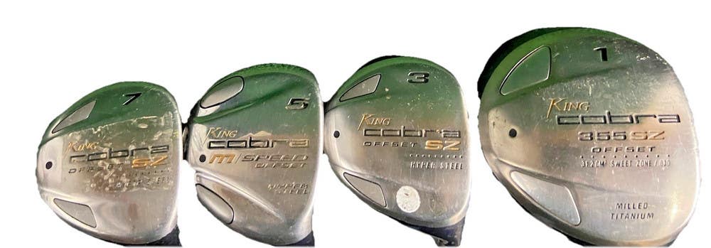 King Cobra Offset Wood Set Driver, 3W, 5W, 7W RH Ladies Flex Graphite New Grips