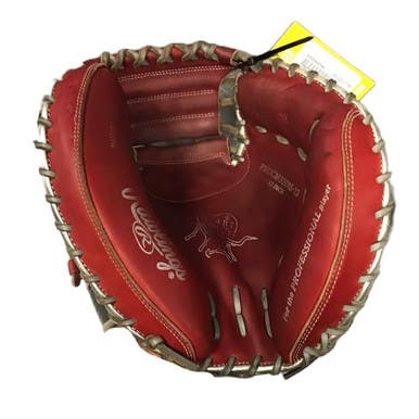 Used Rawlings Heart of Hide Baseball Catchers Mitt RH Throw Red 33" 11730-S000068598