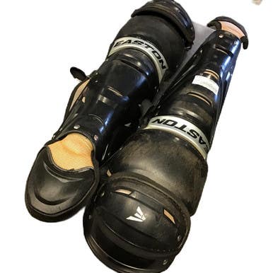 Used Easton GAMETIME Catchers Leg Guards Black Intermed 11730-S000068609