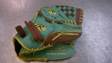 Used Rawlings HEART OF THE HIDE RH Throw Fastpitch Gloves Teal 11 3/4" 11339-S000197348