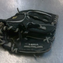 Used Wilson EZ CATCH TBALL BB/SB Glove RH Throw Black 10" 11339-S000197334