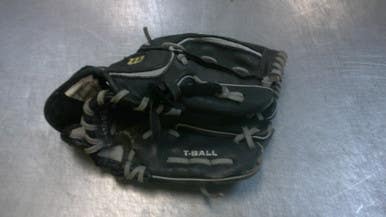 Used Wilson EZ CATCH TBALL BB/SB Glove RH Throw Black 10" 11339-S000197334