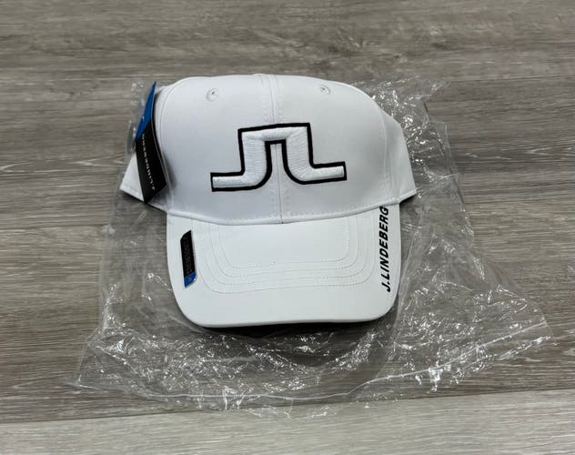 White Adult Unisex One Size Fits All J.Lindeberg Hat (New)