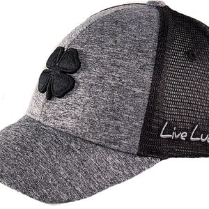 NEW Black Clover Lucky Heather Mesh Grey/Black Fitted Small/Medium Golf Hat/Cap