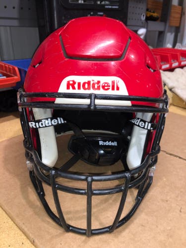 USED RIDDELL FLEX ADULT HELMET - LARGE - SCARLET