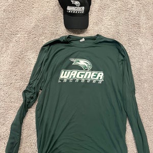 Team issued hat and long sleeve tee