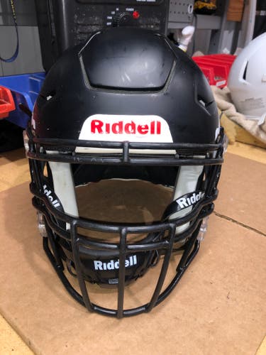 USED RIDDELL FLEX ADULT HELMET - LARGE - FLAT BLACK