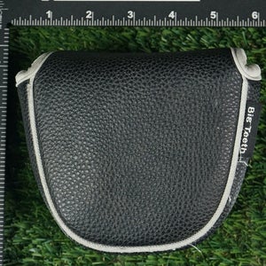 BIG TEETH MALLET PUTTER HEADCOVER, CENTER SHAFT BLACK, GRAY