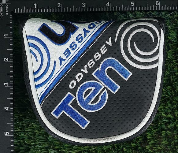 ODYSSEY TEN MALLET PUTTER HEADCOVER, BLACK, WHITE, BLUE RH, LH ~ LOOK!!