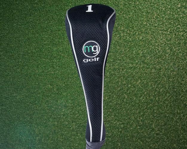MG GOLF 1 ZIPPERED BLACK DRIVER HEADCOVER ~ L@@K!!