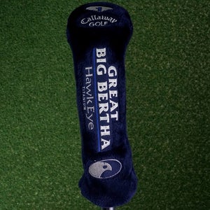 CALLAWAY GREAT BIG BERTHA FLUFFY HAWK EYE TITANIUM 1 DRIVER HEADCOVER ~ NICE!!