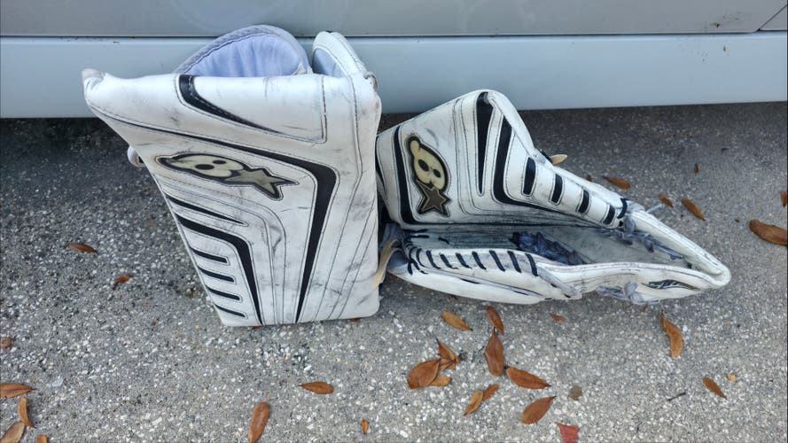 Used Brian's Regular Optik Goalie Glove and Blocker FREE SHIPPING