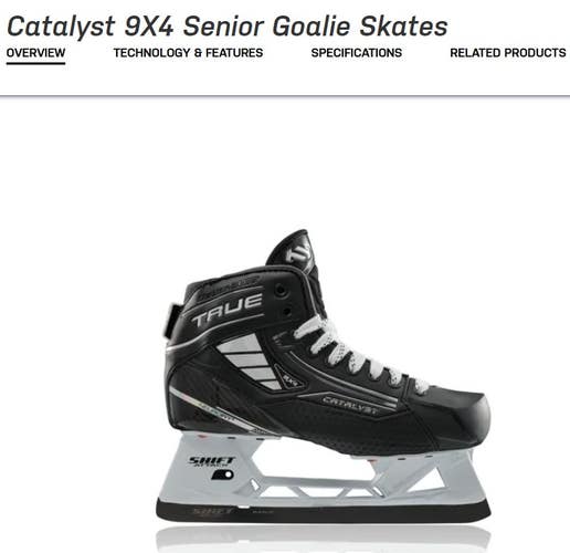 True Hockey Goalie Skates SR INT JR available - Brand New