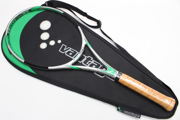 *NOS* VANTAGE BASTCORE BC20 TENNIS RACQUET (4 1/4) FROM A COLLECTOR. W/COVER