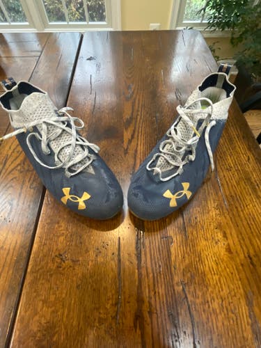 Blue Men's Size M 12.0 (W 13.0) Adult Under Armour Low Top Molded Cleats (Used)