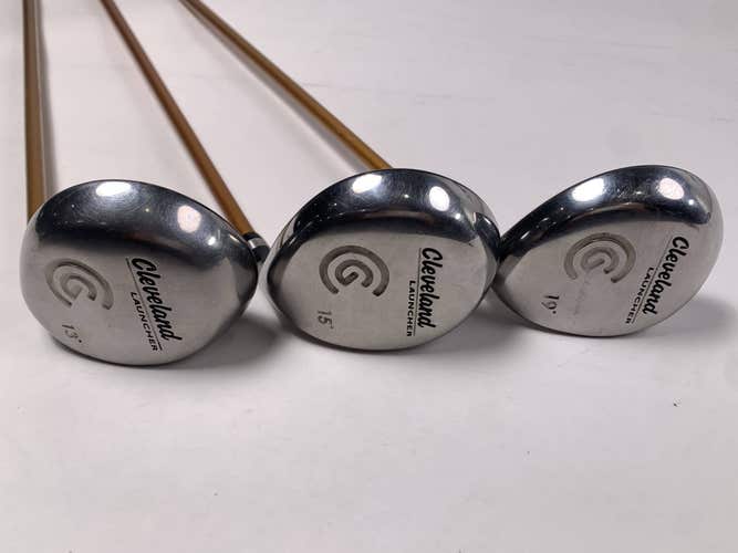 Cleveland Launcher Wood Set 2 3 5 | 13* 15* 19* Launcher Gold 65g Stiff Mens RH