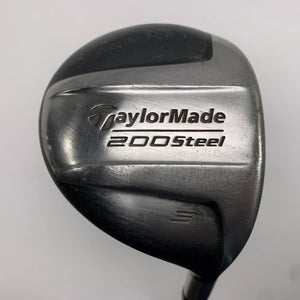 TaylorMade 200 Steel 3 Fairway Wood 15* Lite 90g Stiff Graphite Mens RH