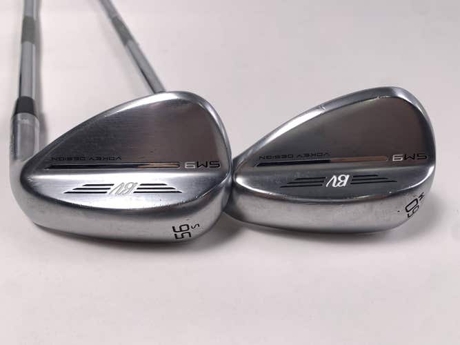 Titleist Vokey SM9 Tour Chrome Wedge Set 56* 10 | 60* 8 Wedge Steel Mens RH