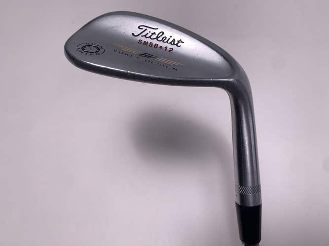 Titleist Vokey Spin Milled Chrome 2009 Lob Wedge 58* 12 Bounce DG Wedge Mens RH