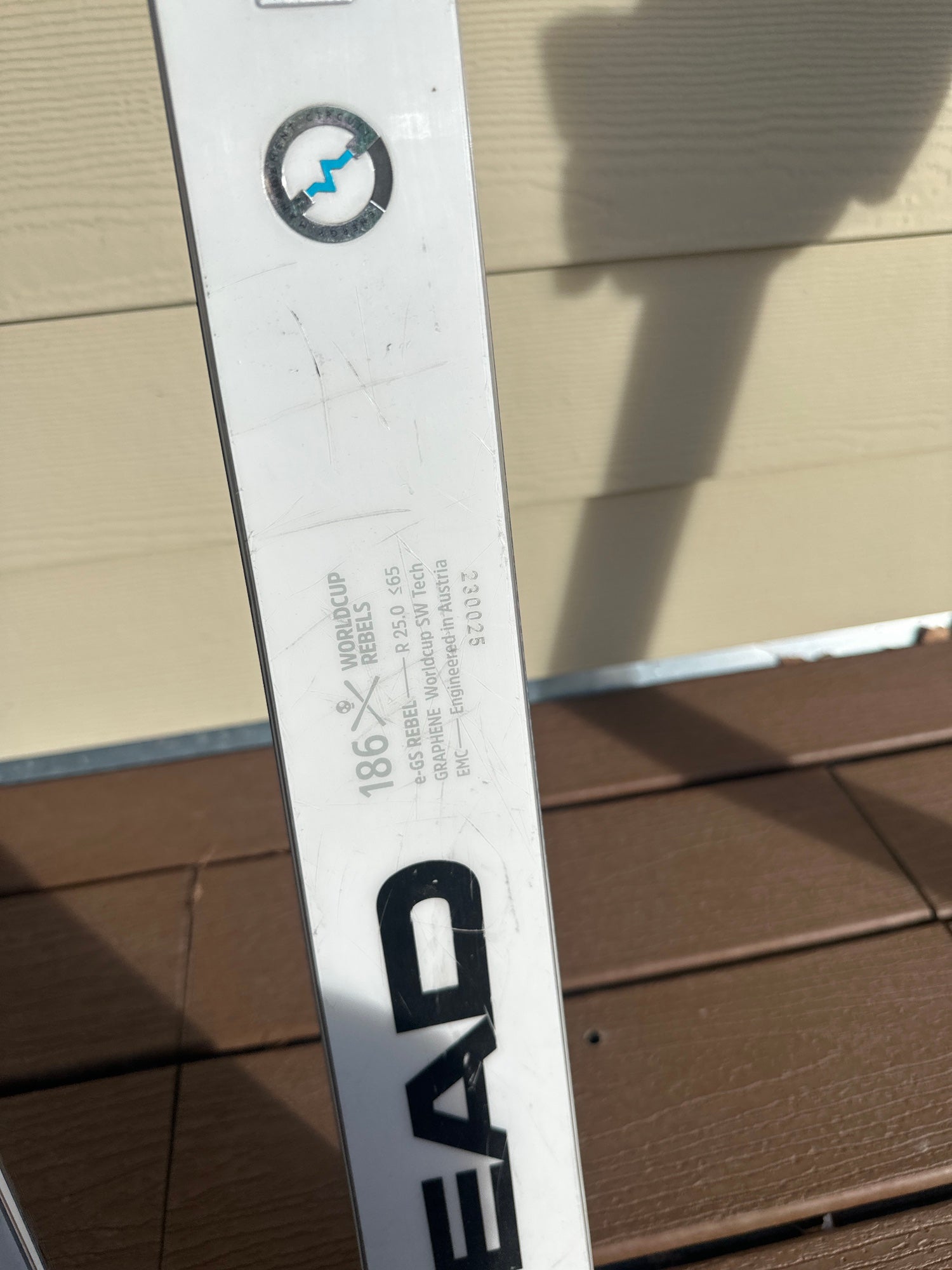 2023 HEAD WC Rebels e-GS RD 186 cm Racing Skis With Bindings Max