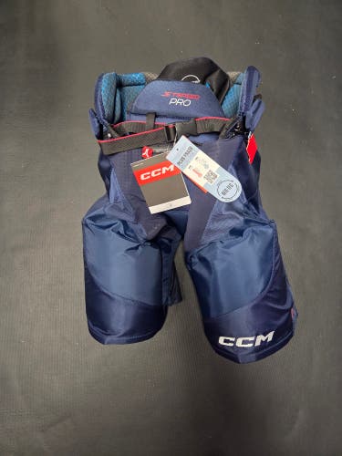 Senior Large CCM Jetspeed Pro Hockey Pants Navy/white