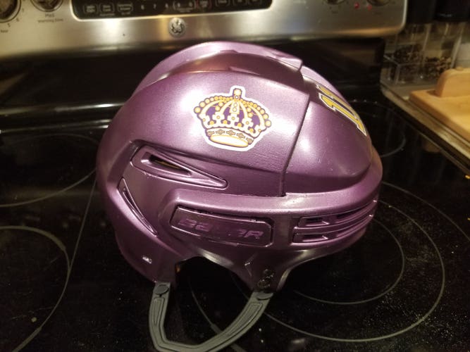Purple LA Kings #11 Anze Kopitar Bauer Re-akt 75 Hockey Helmet