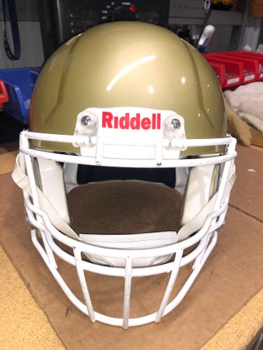 USED RIDDELL ADULT SPEED FOOTBALL HELMET - LARGE  - VEGAS GOLD