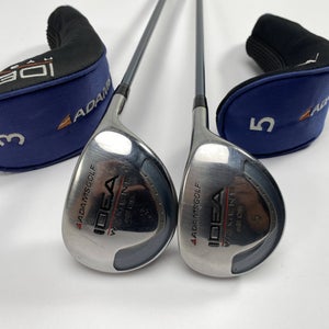 Adams Idea A2 OS 3 & 3 Fairway Wood Set 15* 15* Idea Womens 45g Ladies RH HC