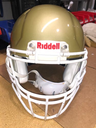 USED RIDDELL ADULT SPEED FOOTBALL HELMET - LARGE  - VEGAS GOLD