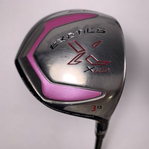 Tour Edge Exotics XLD 3 Fairway Wood 15* Graphite Design YS Exotics Ladies RH