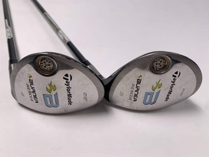 TaylorMade Burner Rescue 2008 4 & 5 Hybrid Set 22* 25* REAX 50g Ladies RH
