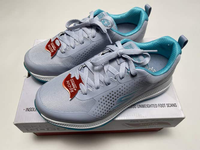 Skechers Go Golf Elite 5 Sport Golf Shoes Gray Aqua Women's SZ 6 (123031)