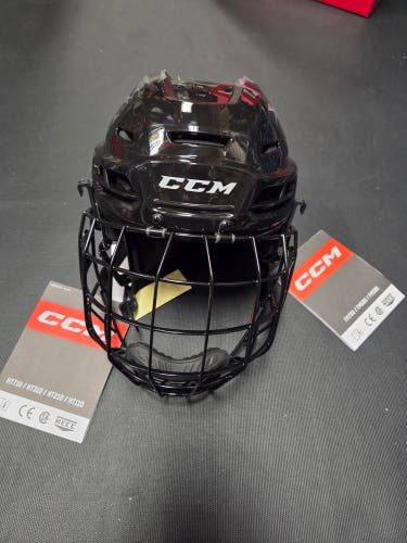 New Black Senior Medium CCM Tacks 310 Helmet Combo