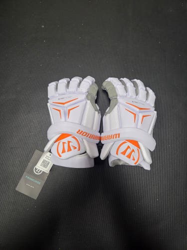 Brand new Warrior Franchise Lacrosse Gloves Extra Large 14" White/orange
