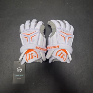 Brand new Warrior Franchise Lacrosse Gloves Large 13" White/orange