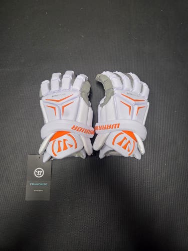 Brand new Warrior Franchise Lacrosse Gloves Large 13" White/orange