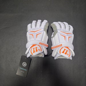 Brand new Warrior Franchise Lacrosse Gloves Medium 12" White/orange