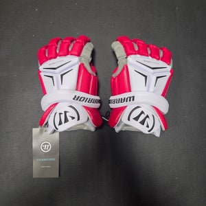 Brand new Warrior Franchise Lacrosse Gloves Large 13" White/red/black