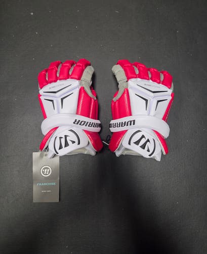Brand new Warrior Franchise Lacrosse Gloves Large 13" White/red/black