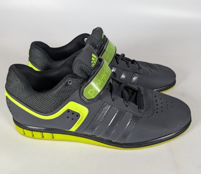 Adidas Powerlift Mens Size 10.5 Weightlifting Athletic Shoes Black Green S77950
