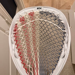 STX Eclipse 2 Goalie Head Strung w/American Flag Mesh (New)