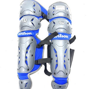 Used Wilson ZJU Catchers Leg Guards Grey Junior 11860-C000302366