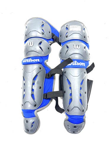 Used Wilson ZJU Catchers Leg Guards Grey Junior 11860-C000302366