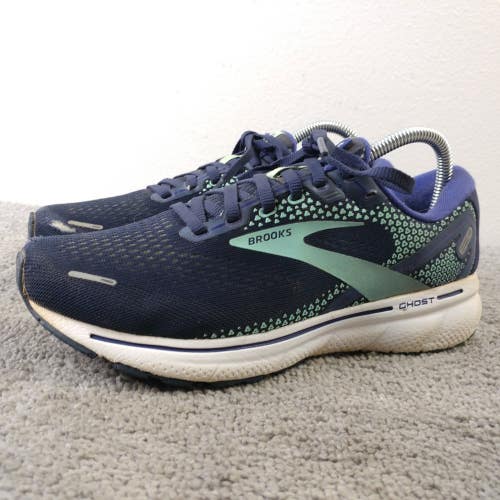 Brooks Ghost 14 Womens Size 8 WIDE Running Shoes Blue Sneakers Low Top Trainers