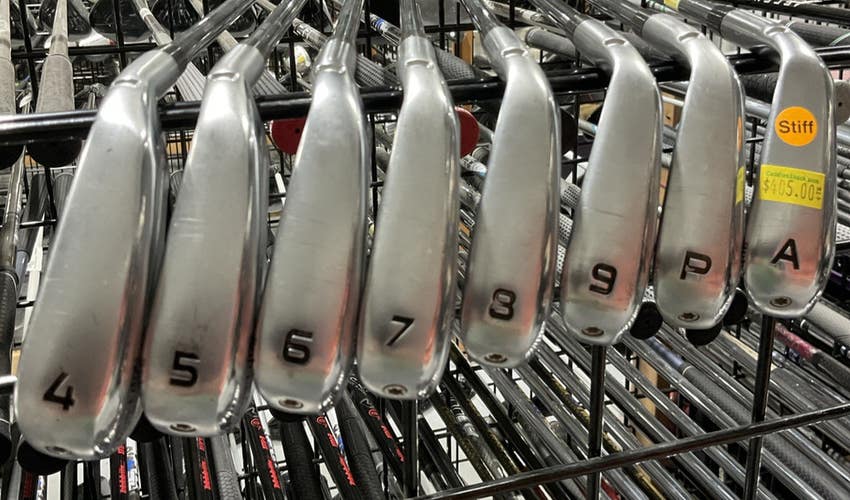 Tour Edge EXOTICS VIBRCOR 4-P+A Irons Set ELEVATE VSS Stiff Flex Steel RH USED