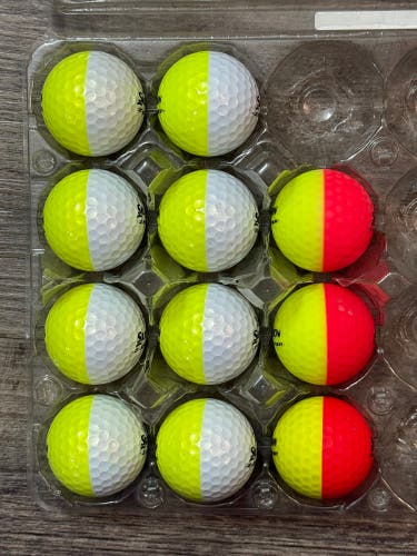11 Srixon Z-Star and Q-Star Tour Divide Golf Balls - 5A/4A Condition
