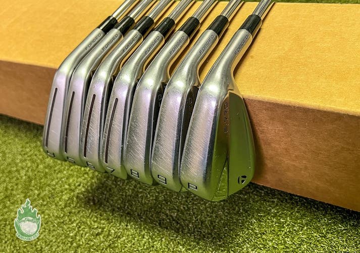 Used RH 2023 TaylorMade P-770 Forged Irons 4-PW Tour Lite Stiff Flex Golf Set