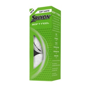 Srixon Soft Feel Golf Balls (Soft White, 3pk) 1 Sleeve 2025 New